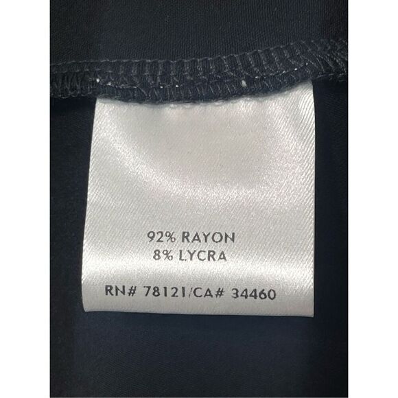 Eileen Fisher Black A-Line Swing Dress Size: Small (plenty of stretch-w/fit M) L - Picture 10 of 11